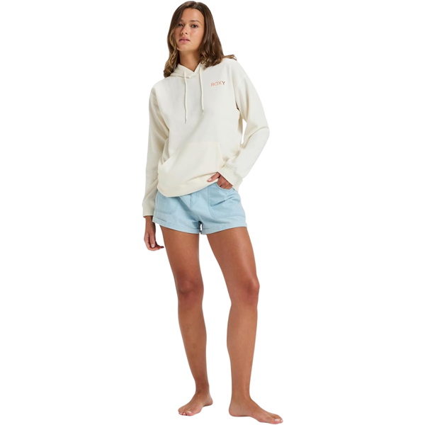 2025 Roxy Womens Saturdaze Pullover Hoodie ERJFT04996 - Egret